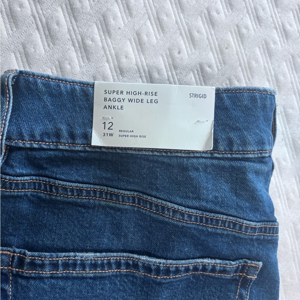 Strigid Blue High-Rise Wide Leg Jeans
